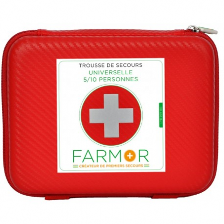 TROUSSE DE SECOURS UNIVERSELLE 5/10 PERSONNES EN PU ROUGE