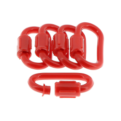 LOT DE 5 ANNEAUX DE JONCTION A VIS POUR CHAINE ROUGE