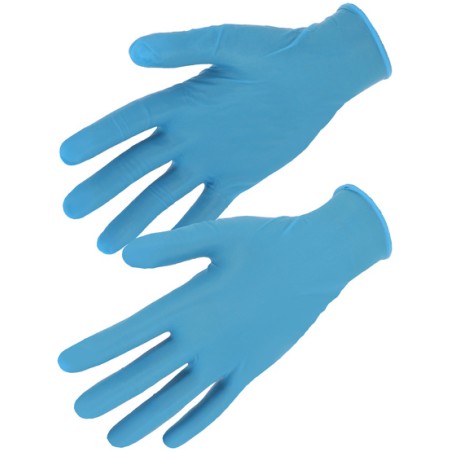 GANT NITRILE BLEU NON POUDRE BOITE 100 GANTS