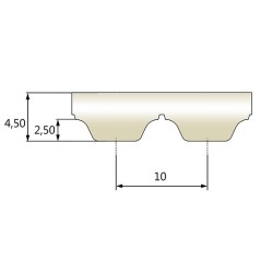 COURROIE LG  50-AT10 CABLE ACIER LE METRE COURROIE LG  50-AT10 CABLE ACIER LE METRE