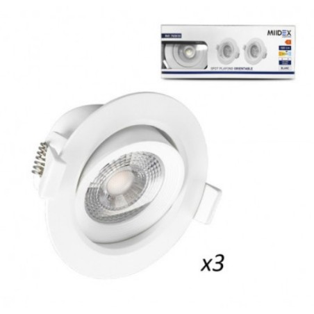 Spot LED SMD Orientable 5W 4000K pack de 3