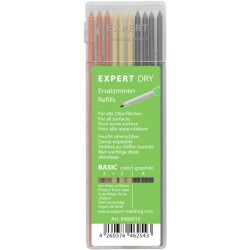 RECHARGE 3 ROUGES -3 JAUNES - 4 NOIRS - POUR MARQUEUR EXPERT DRY MINE GRAPHITE CDT 10 REF 459005
