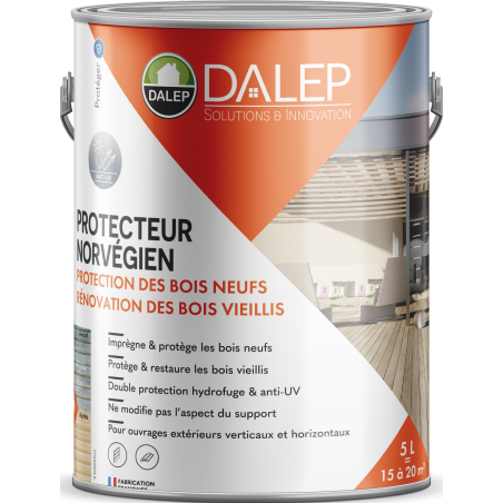 DALEP PROTECTEUR NORVEGIEN PROTECTION BOIS PRET A L'EMPLOI BIDON 5L