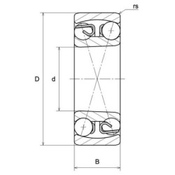 ROULEMENT A BILLES ACIER  1210SK