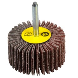 ROUE A LAMELLE SUR TIGE Ø6 KM613 DIAMETRE 20X15 GRAIN 120