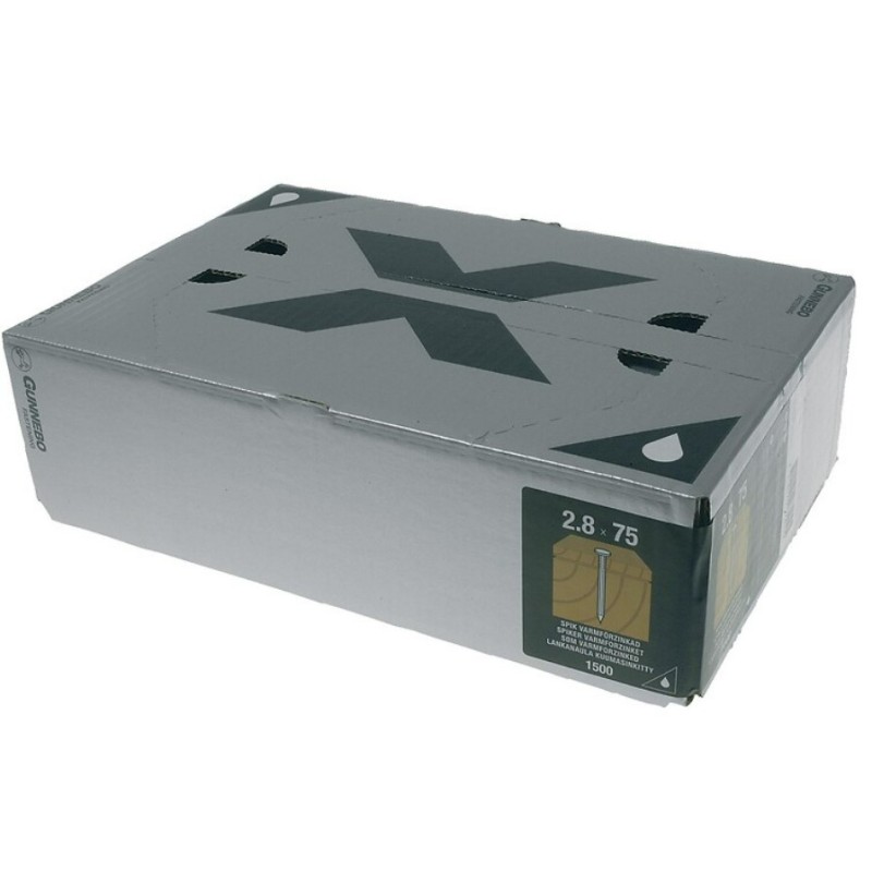 Pointes cannelées tête plate acier galvanisé à chaud 2.0X50 SIMPSON Réf. 75009 - Carton 5kg