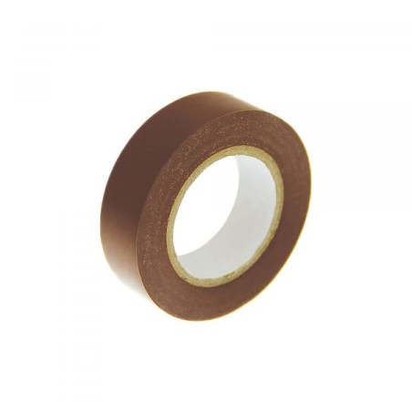 PVC ELECTRICIEN MARRON - tour de 10 rouleaux - Long 10M x Larg : 15mm