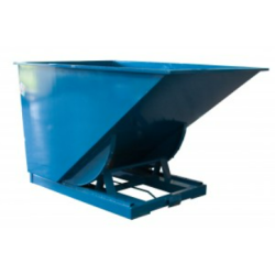 BENNE AUTO BASCULANTE 1100L AVEC CHAINE BLEU RAL 5019