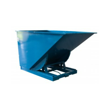 BENNE AUTO BASCULANTE 1100L AVEC CHAINE BLEU RAL 5019