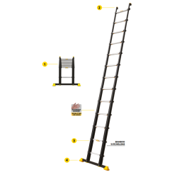 ECHELLE TELESCOPIQUE  11 ECHELONS ECHELLE TELESCOPIQUE  11 ECHELONS