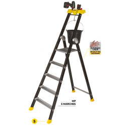 ESCABEAU ALUMINIUM PEINT MP 8 MARCHES