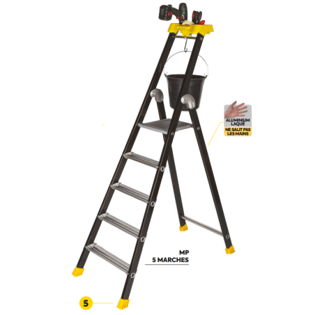 ESCABEAU ALUMINIUM PEINT MP 8 MARCHES