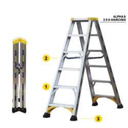 MARCHEPIED ALPHA DOUBLE ACCES ALU MARCHEPIED ALPHA DOUBLE ACCES ALU