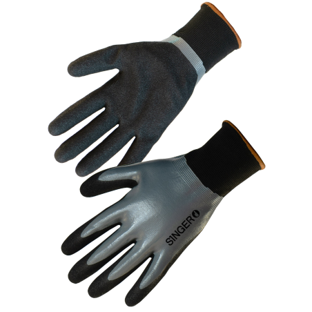 GANTS NYLON ENDUITS NITRILE DOUBLE COUCHE -