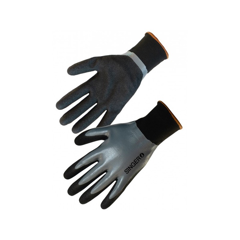 GANTS NYLON ENDUITS NITRILE DOUBLE COUCHE -