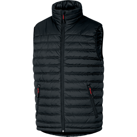 GILET DOUDOUNE POLYAMIDE RIPSTOP ENDUIT PU NOIR-ROUGE