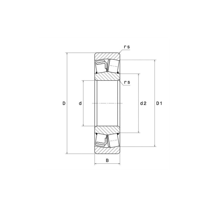ROULEMENT A ROTULE SUR DEUX RANGEES DE ROULEAUX, CAGE TOLE 21311.V