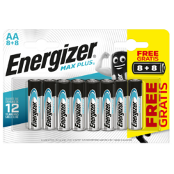 BLISTER DE 8+8 GRATUITE PILES ALCALINES AA - LR6 MAX + ENERGIZER 1.5 VOLTS