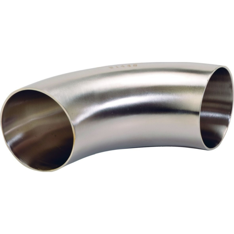 RACCORD SMS A SOUDER COUDE 90° 1,5D ROULÉ SOUDÉ SANS PARTIE DROITE INOX 316L