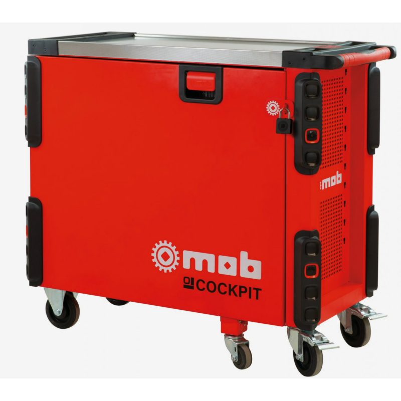 SERVANTE COCKPIT OUVERTURE LATÉRALE 2 PLANS DE TRAVAIL ET 3 TIROIRS