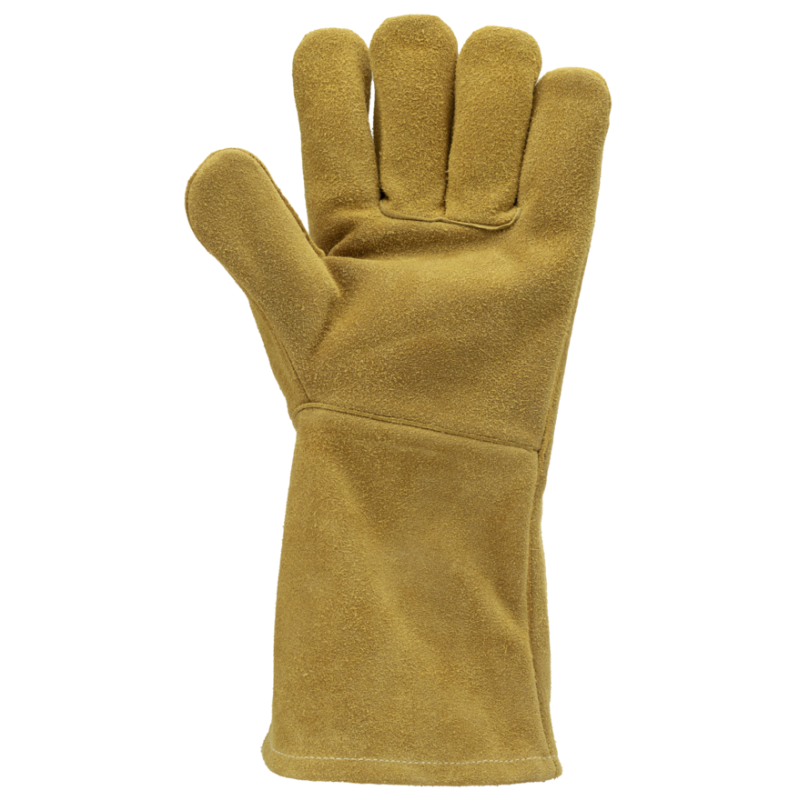 GANT SOUDEUR CROUTE BOVIN EUROWELD 330 KEVLAR OR MANCHETTE 15CM