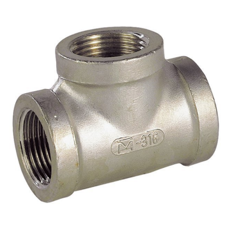 RACCORD INOX 316L TE EGAL F/F/F