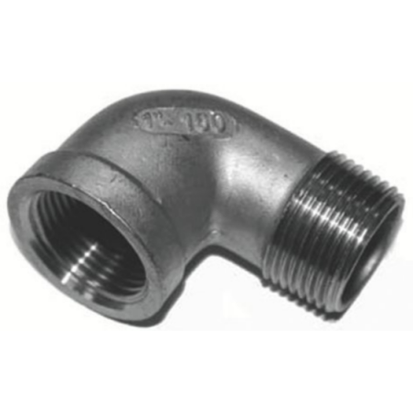 RACCORD GAZ INOX 316L COUDÉ 90° M/F