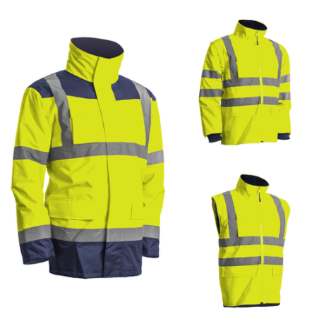 PARKA HI-VIZ 4 EN 1 KANATA JAUNE