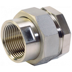 RACCORD CHIMIE 3 PIÈCES INOX 316L USINÉ F/F RACCORD CHIMIE 3 PIÈCES INOX 316L USINÉ F/F