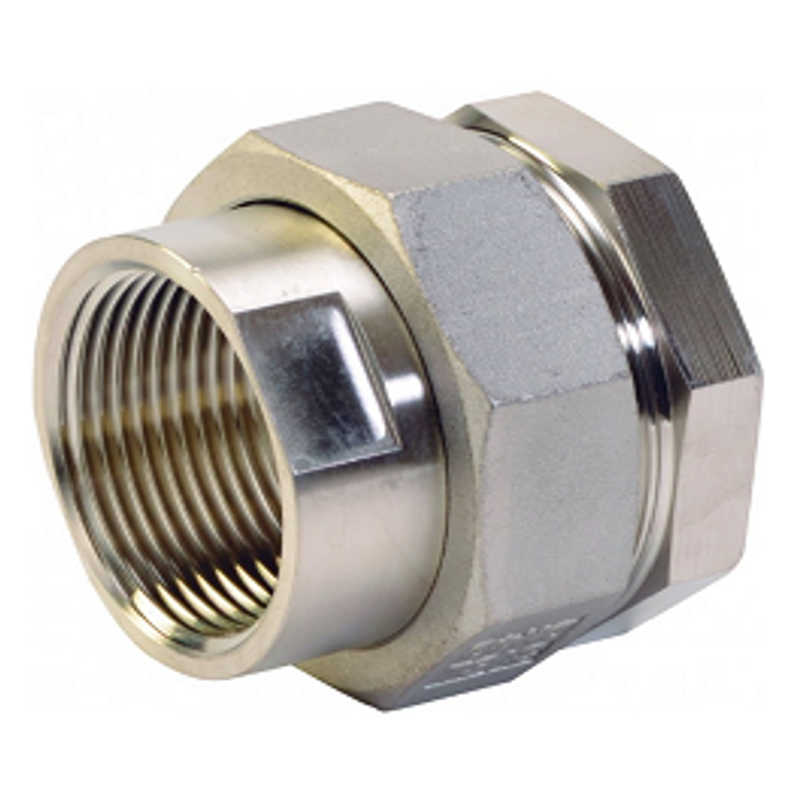 RACCORD CHIMIE 3 PIÈCES INOX 316L USINÉ F/F