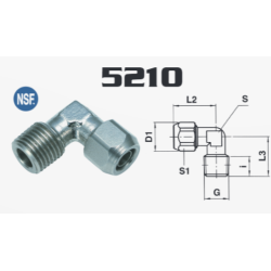EQUERRE MALE CONIQUE INOX TUBE 10/8-3/8 REF 52101017 EQUERRE MALE CONIQUE INOX TUBE 10/8-3/8 REF 52101017