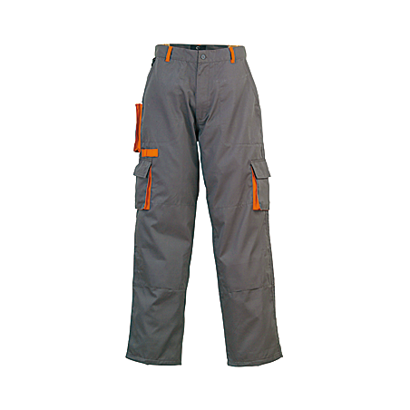 PANTALON PADDOCK GRIS/ORANGE, T XXL.56-58