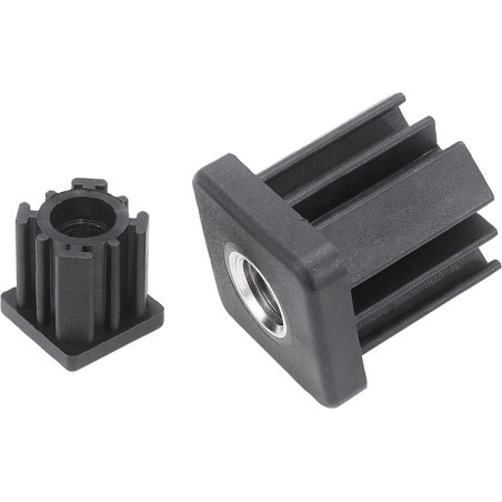BOUCHON A INSERT TARAUDE POUR TUBE CARRE EXT50 INT47 REF 14607