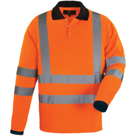 POLO LONG HI-VIZ YARD POLY-COTON