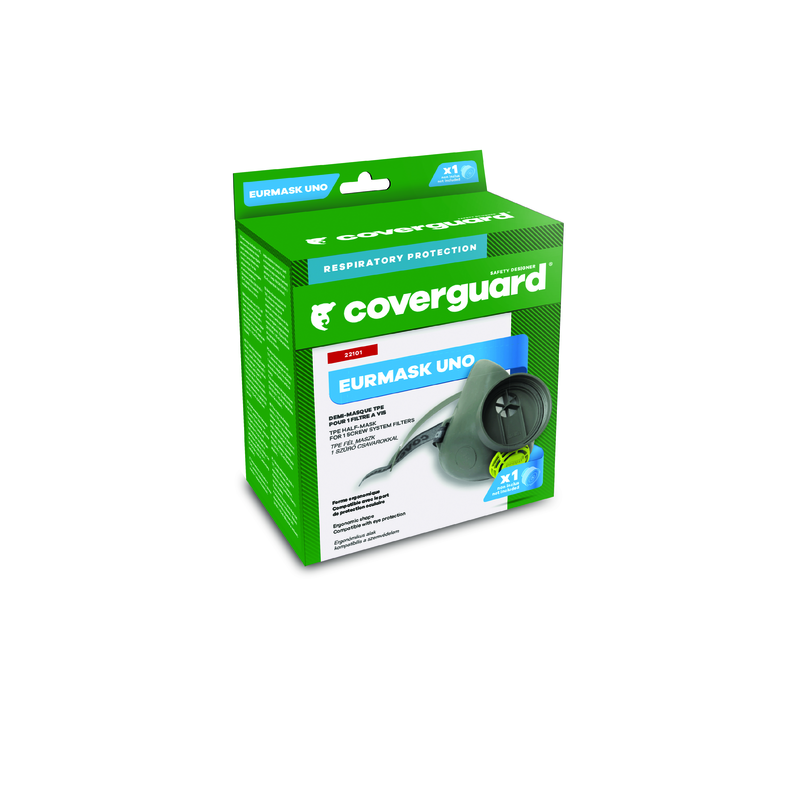 DEMI MASQUE EN CAOUTCHOUC 1 FILTRE