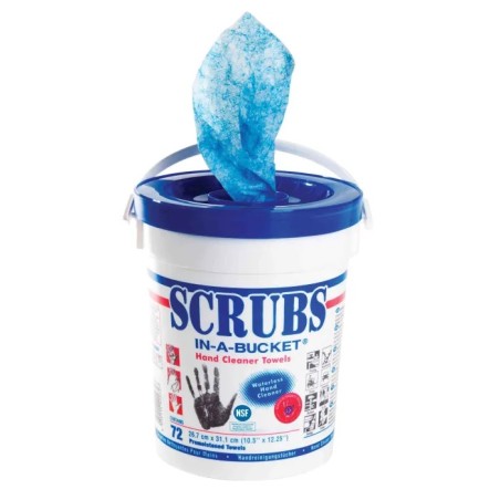 SEAU DE 72 LINGETTES NETTOYANTES SCRUBS