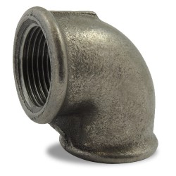 COUDE ACIER NOIR 90° FF