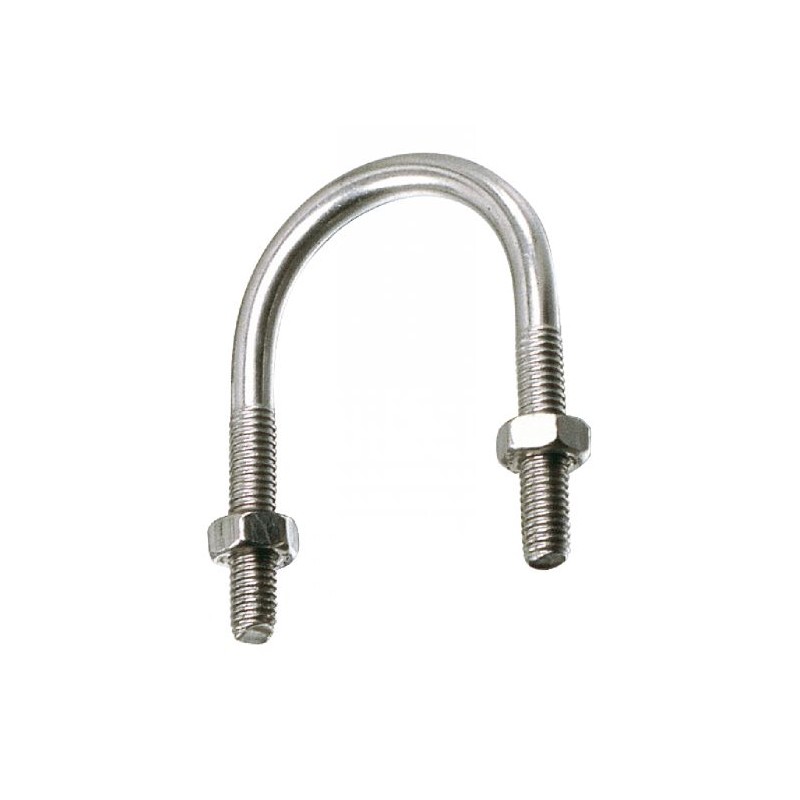 ETRIER FILETE INOX A2 POUR TUBE ISO