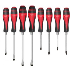 JEU DE 8 TOURNEVIS ULTIMATEMAX À LAME TRAVERSANTE 5,5 À 10 MM - PH1 - PH2 - PZ1 - PZ2