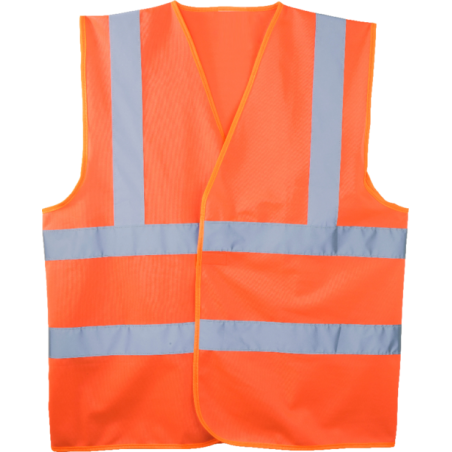 GILET HI-VIZ BAUDRIER DOUBLE CEINTURE ORANGE XL REF 70252
