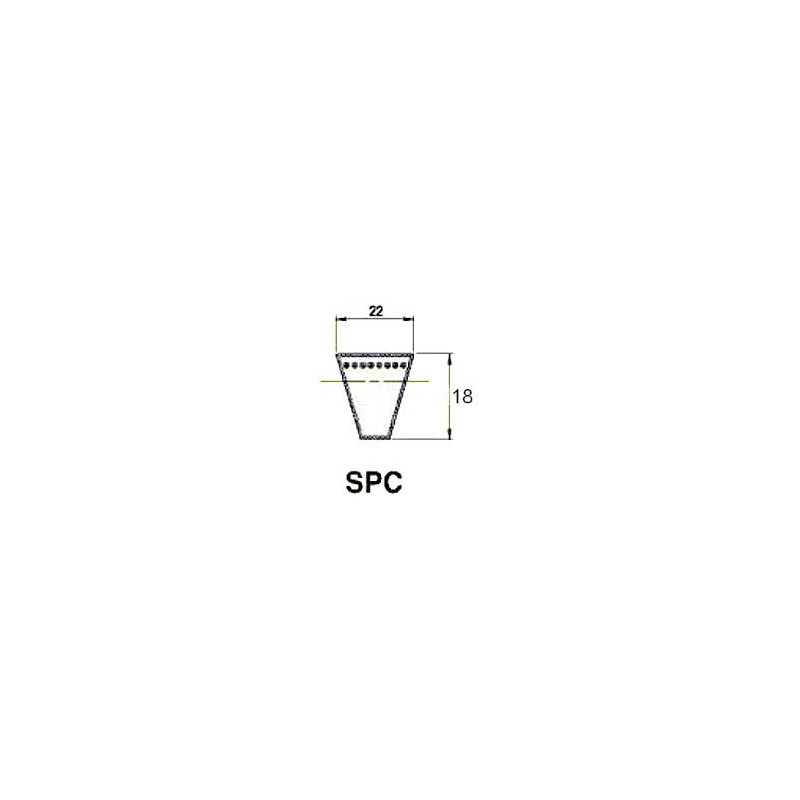 COURROIE TRAPEZOIDALE TYPE SPC, REF SPC10600