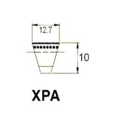 COURROIE TRAPEZOIDALE TYPE XPA, REF XPA1007