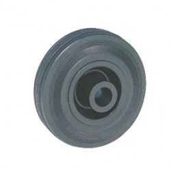 Roue caoutchouc Corps polypropylène Série Manutal Diamètre 80mm Alésage 12mm Charge 80kg