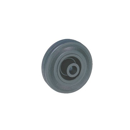 Roue caoutchouc Corps polypropylène Série Manutal Diamètre 80mm Alésage 12mm Charge 80kg