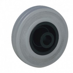 Roue caoutchouc Corps polypropylène Série Manutal Diamètre 80mm Alésage 12mm Charge 80kg