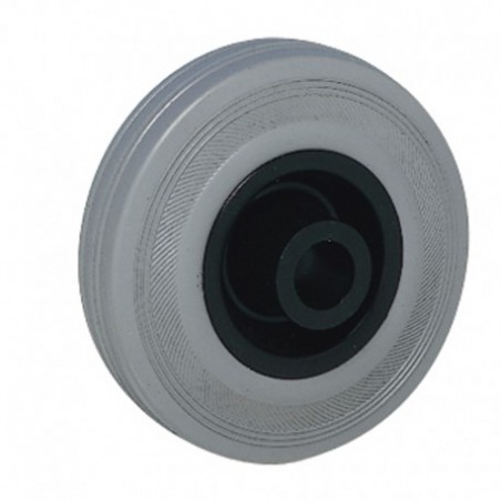 Roue caoutchouc Corps polypropylène Série Manutal Diamètre 100mm Alésage 12mm Charge 100kg