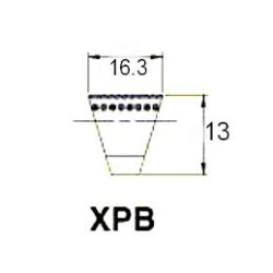 COURROIE TRAPEZOIDALE TYPE XPB, REF XPB1410