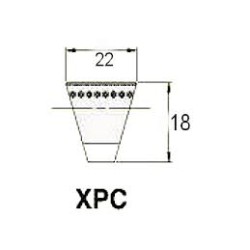 COURROIE TRAPEZOIDALE TYPE XPC, REF XPC2120