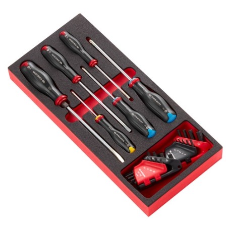 MODULE MOUSSE 8 TOURNEVIS PROTWIST + CLES MALES