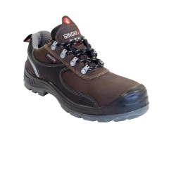 CHAUSSURES DE SECURITES BASSES EN CUIR FLEUR MARRON S3